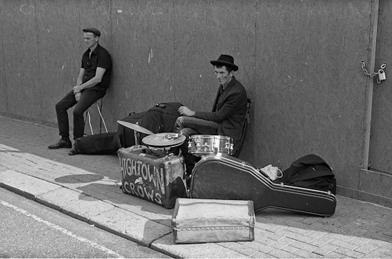 Busking in Portobello, London