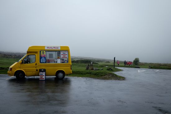 Ice cream on a day out in Dartmoor (UK)