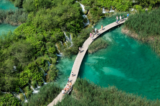 Walking in Plitvice Lakes National Park, Croatia